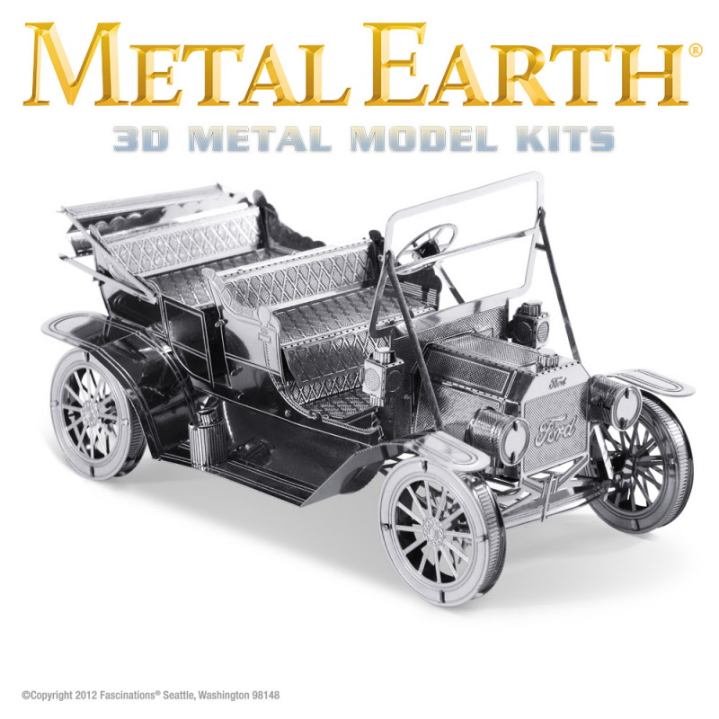 Checker Cab Metal Earth 3D Laser Cut Metal Model Kit Fascinations Car 