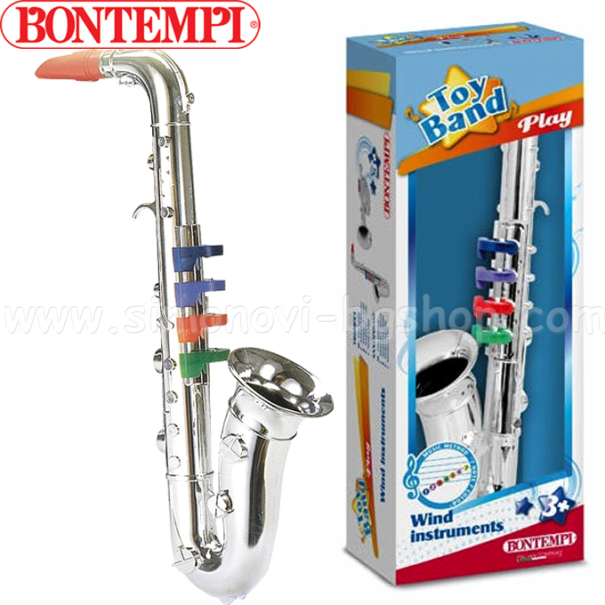 Bontempi Saxophon Schlüssel 4 Silber 37 cm 