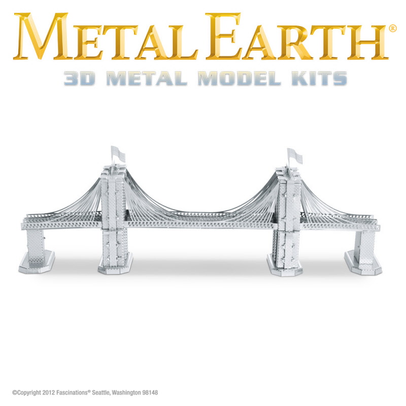 Metal Earth Brooklyn Bridge Laser Cut 3D Model, MMS048