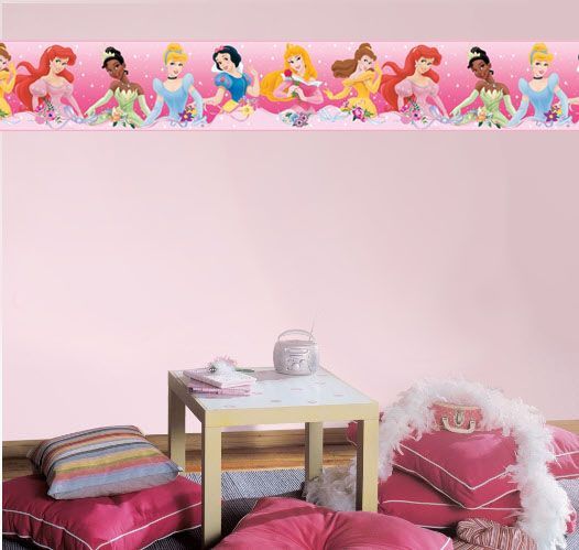 Graham  &  Brown Disney Princess Royal Frames Pink Multi Kids Bedroom Paste The Wall Wallpaper 