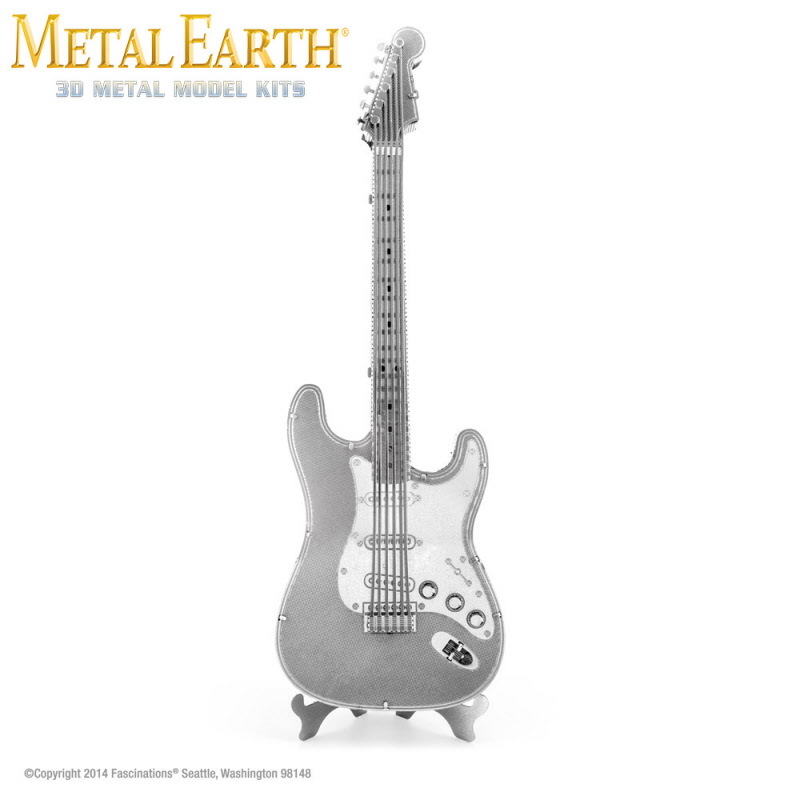 Fascinations Metal Earth 3D Laser Cut Steel Model Kit Electric Lead Guitar 