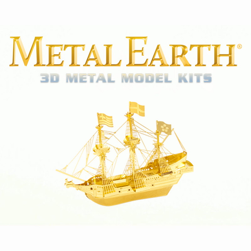 Fascinations ICONX Queen Anne Revenge & Metal Earth USS Arizona Ship Model Kits 