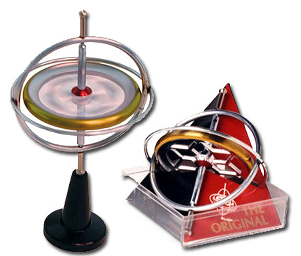 Gyroscope Space Wonder Spinning Top Inertia Physics Science Toy w/ Stand & Rope 