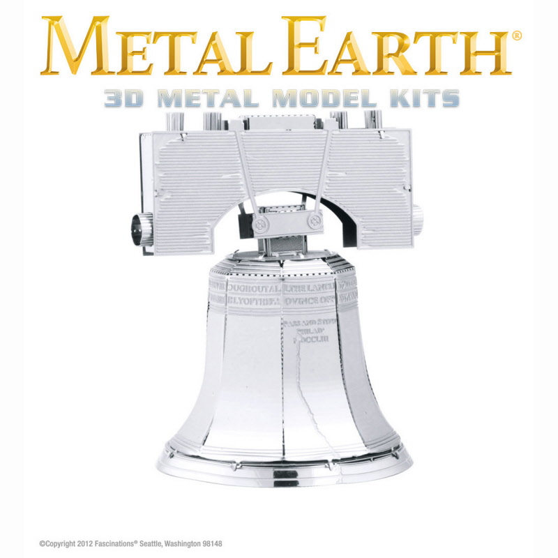 Fascinations Metal Earth Liberty Bell Laser Cut 3D Model 