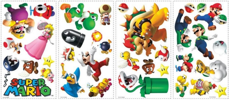 Mario Stickers Super Mario Wall Stickers Roommates Super Mario Wall Stickers 