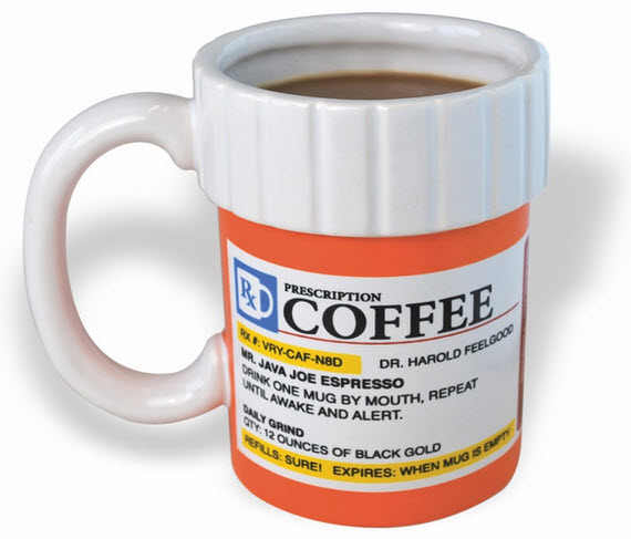 Details about    Dr Feelgood Prescription Pill Bottle Coffee Mug **NEW IN BOX** by LAND 