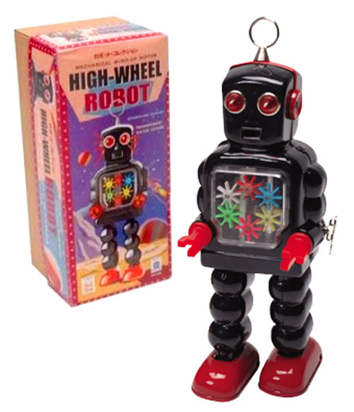 Tin Toys High Wheel Robot MS436 Wind up Schylling 217106 for sale online 