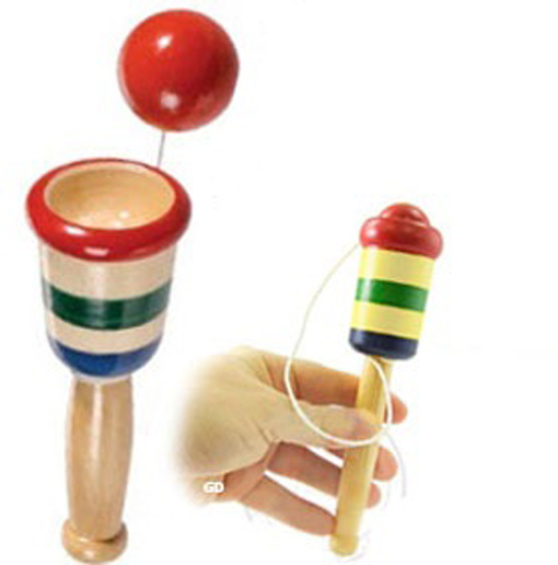 Wooden Catch Ball in Cup Game Fun Traditional Wooden Toy DS 